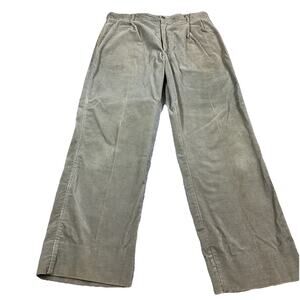 Vintage Polo Ralph Lauren USA Olive Corduroy Pants Mens 36x31 Pleated Wide Leg